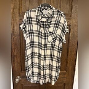 Rails Black and White Plaid Casual Dress size medium